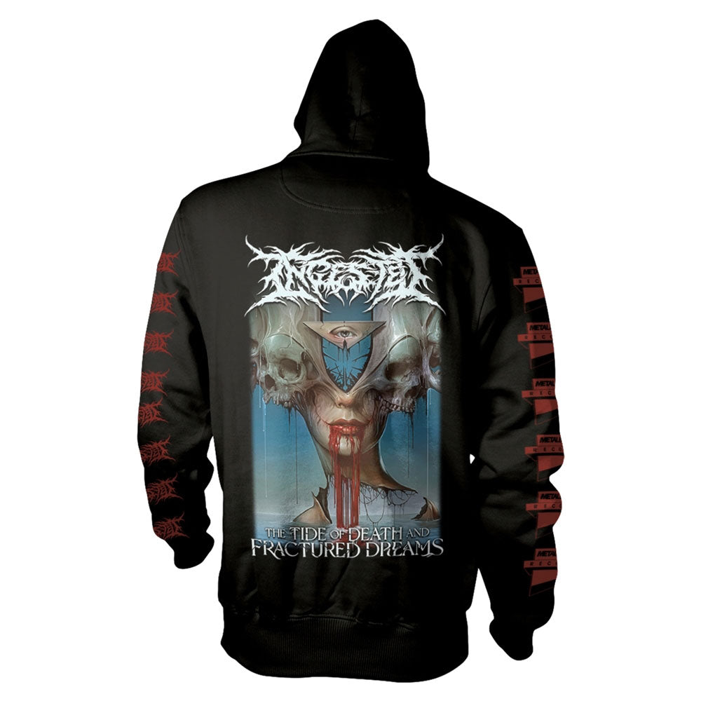 Ingested The Tide Of Death And Fractured Dreams Hooded Sweatshirt Back