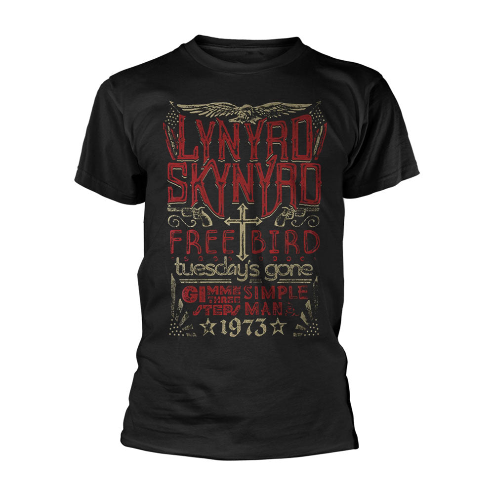 Lynyrd Skynyrd Free Bird 1973 Hits T-shirt Front