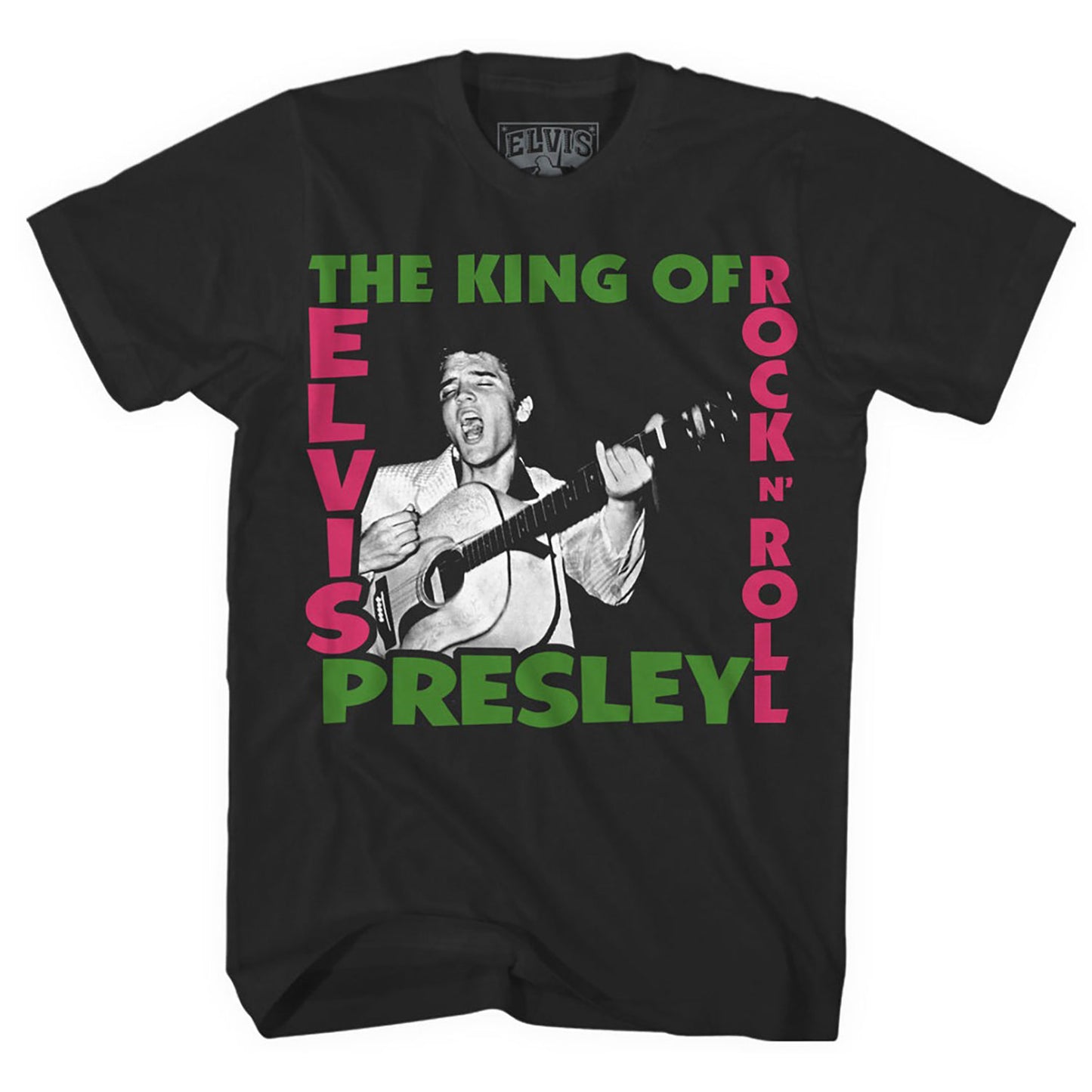 Elvis Presley The King Of Rock N' Roll T-shirt Front
