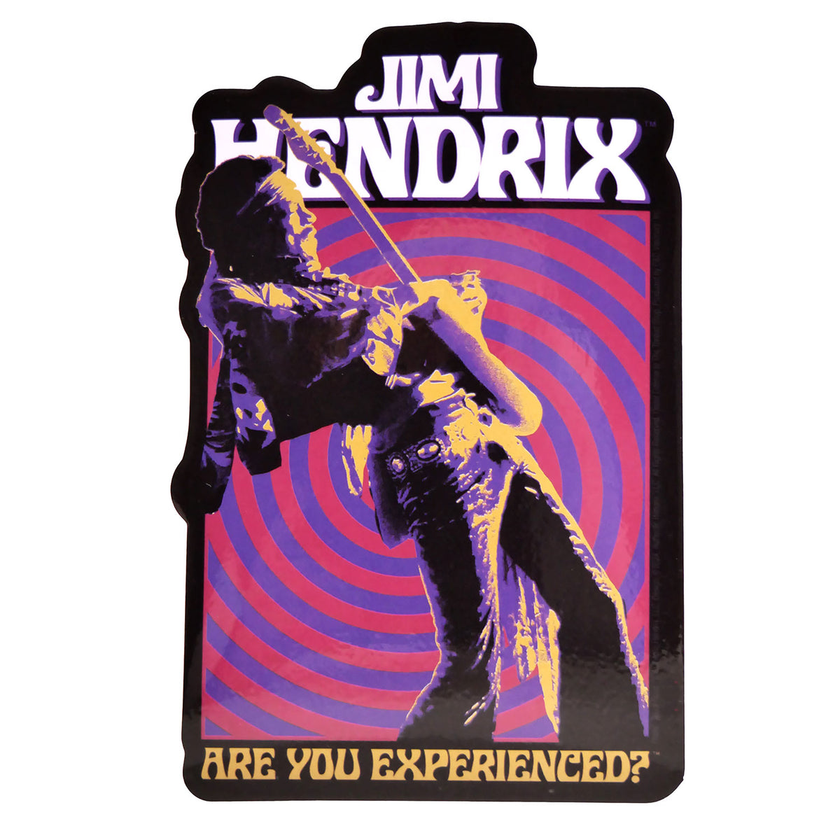 Jimi Hendrix Trippy Swirl Sticker Front