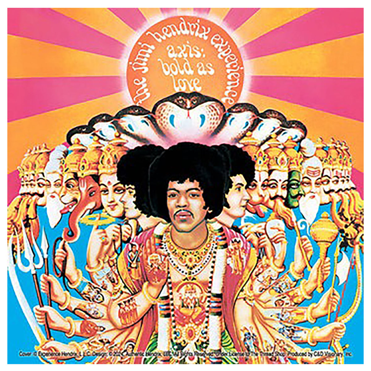 Jimi Hendrix Bold As Love Sticker Front