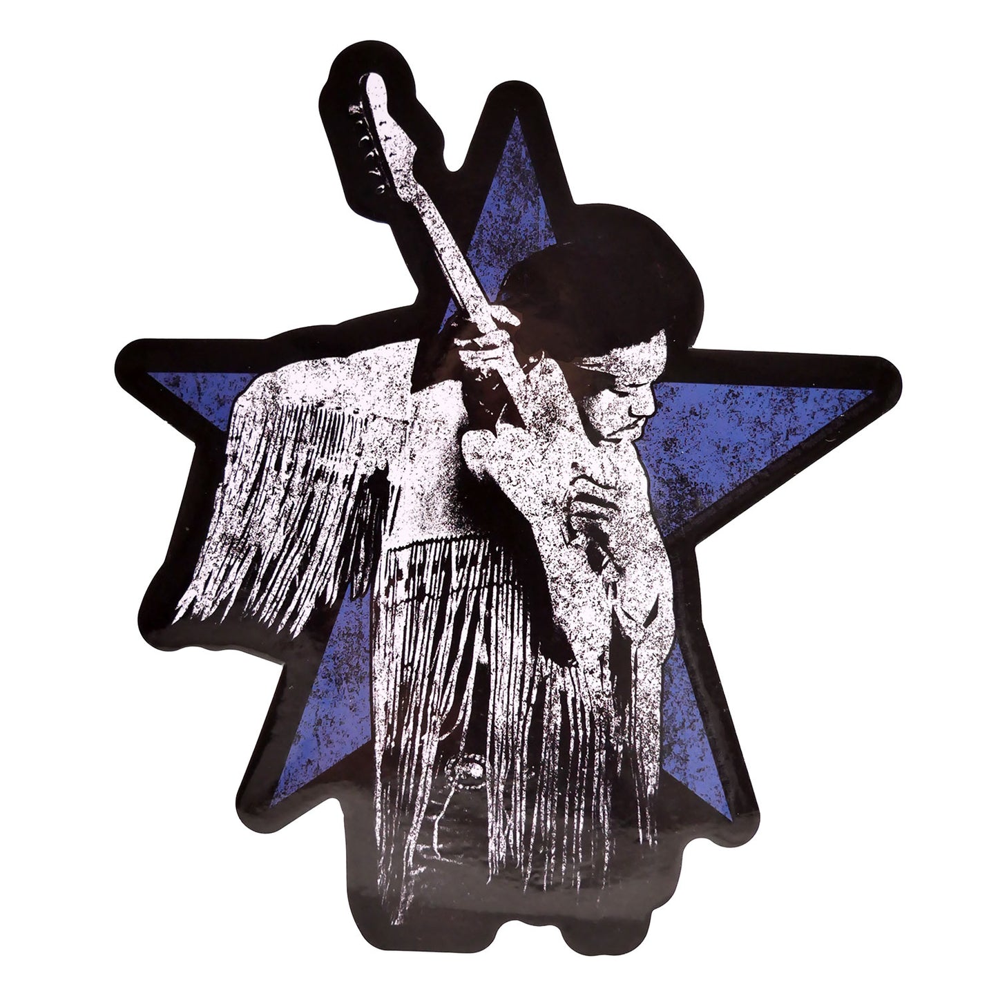 Jimi Hendrix Star Sticker Front