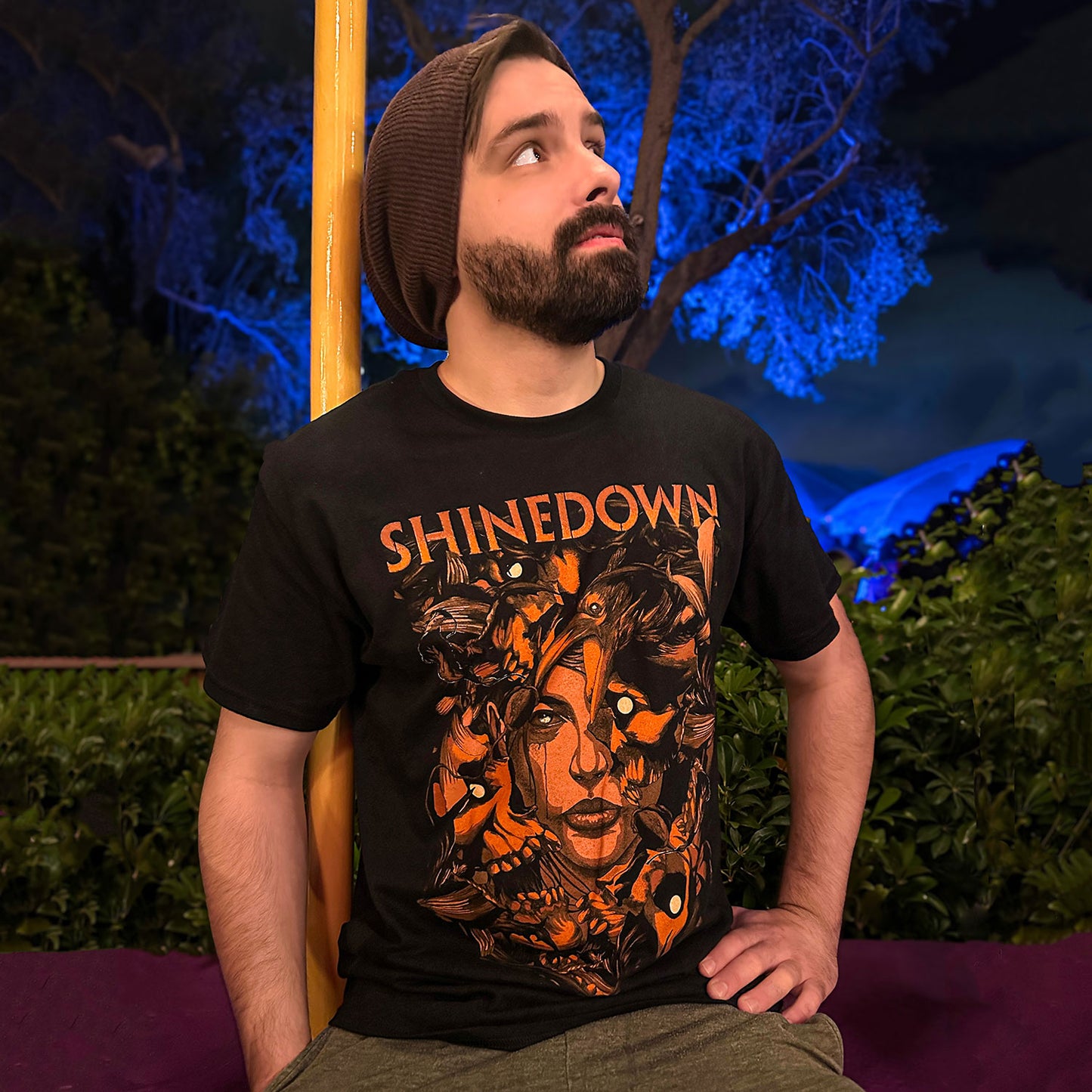 Shinedown My Monsters Are Real by Wildner Lima (Rockabilia Exclusive) T-shirt Back
