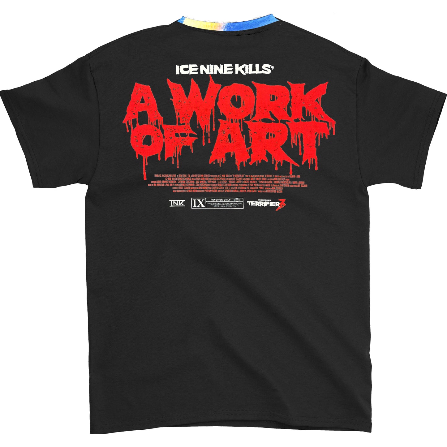 Ice Nine Kills INK x Terrifier - A Work Of Art (Rockabilia Exclusive) Sublimation T-shirt Back