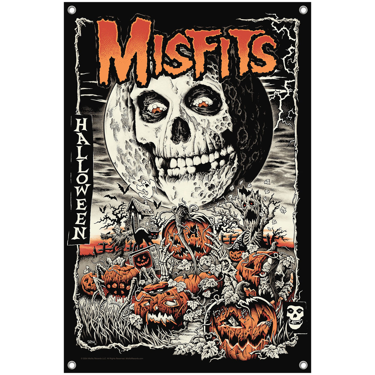 Misfits Halloween by Mike Sutfin (Rockabilia Exclusive) Poster Flag Front