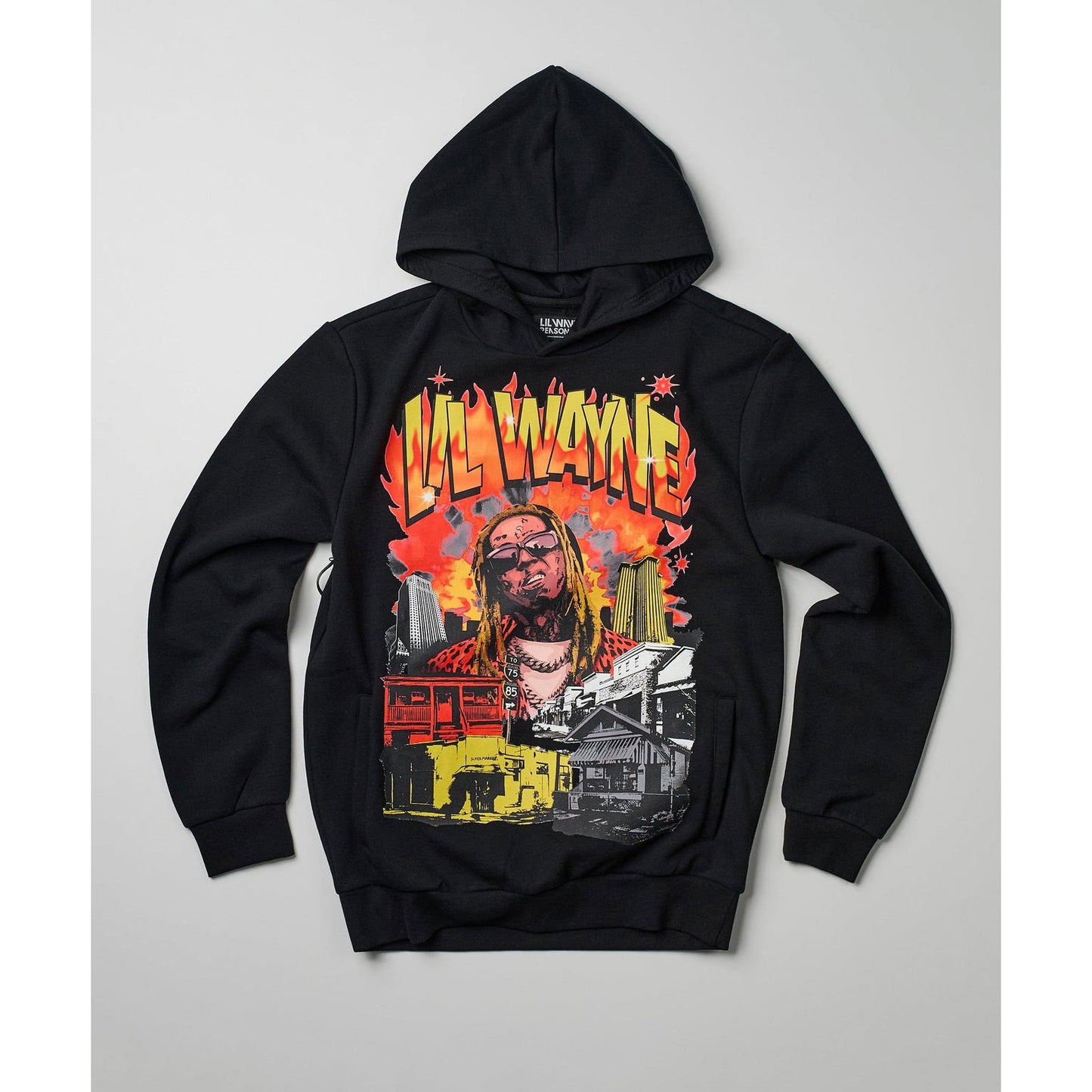 Lil Wayne New Orleans Hoodie by Reason Clothing Hooded Sweatshirt Front