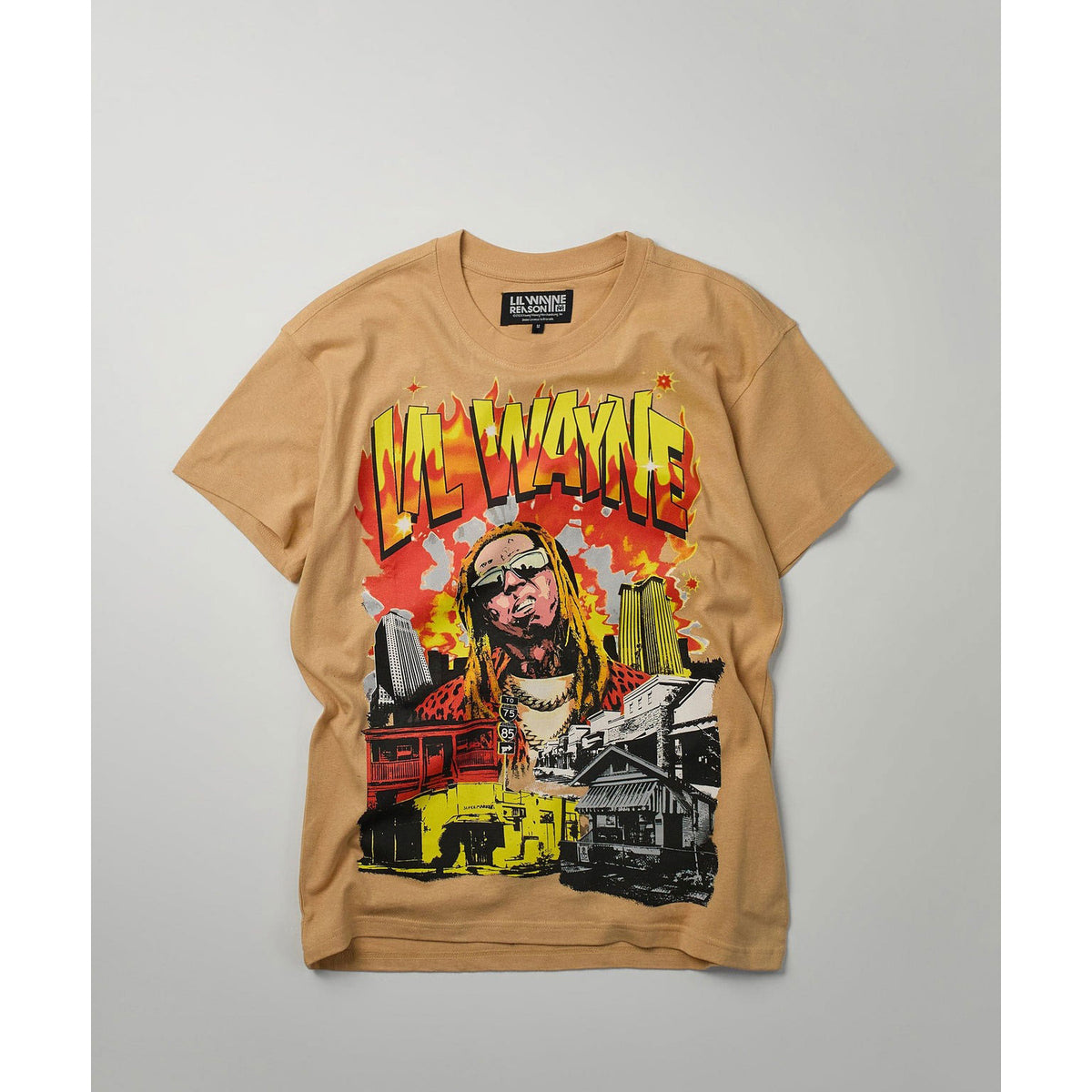 Lil Wayne New Orleans Khaki by Reason Clothing T-shirt Front