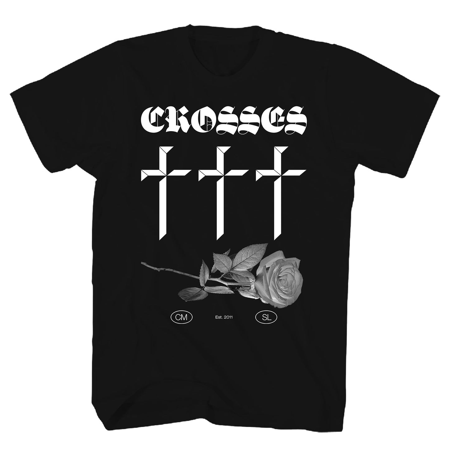 Crosses Logo Rose T-shirt Front