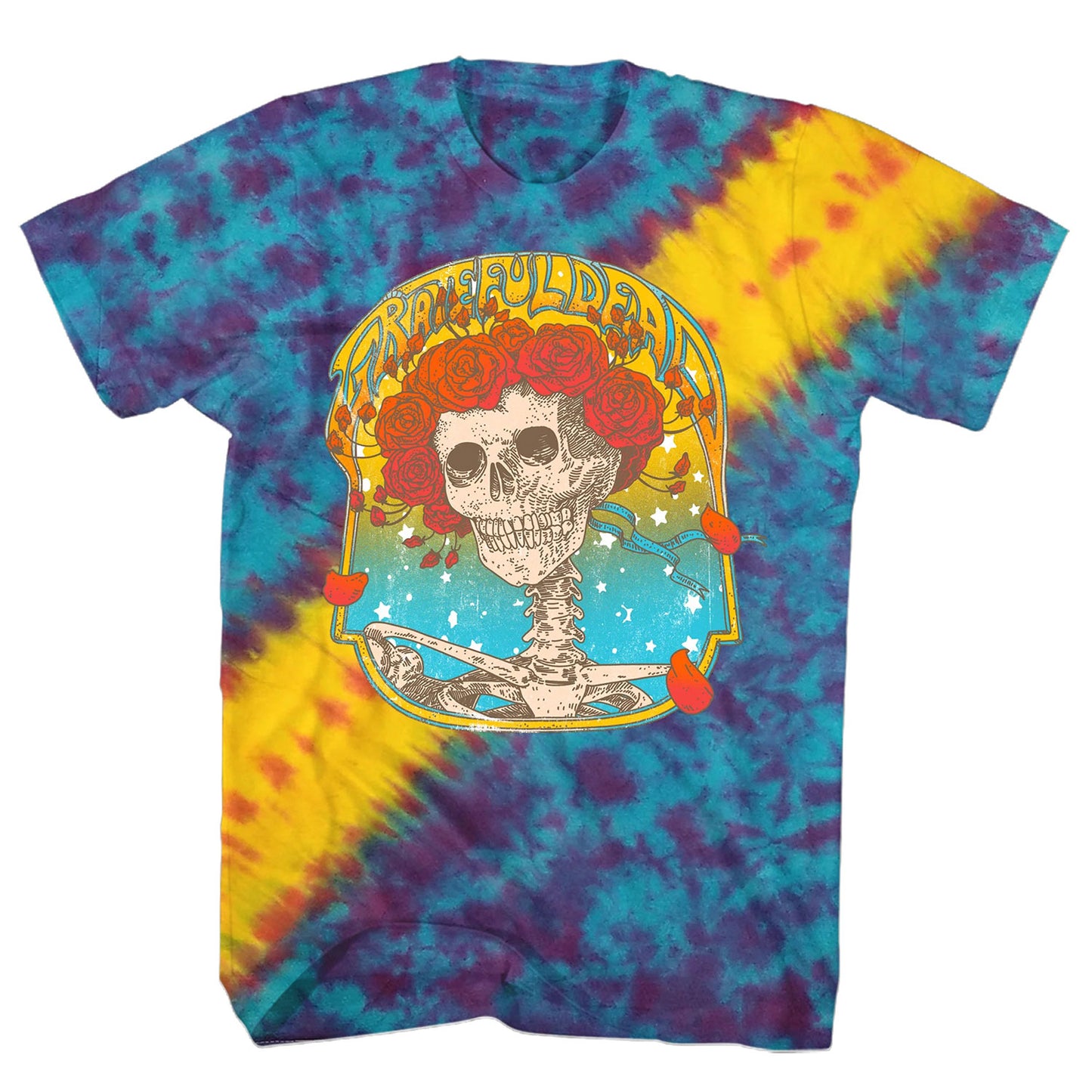 Grateful Dead Bertha Vertical Washed Tee Tie Dye T-shirt Front