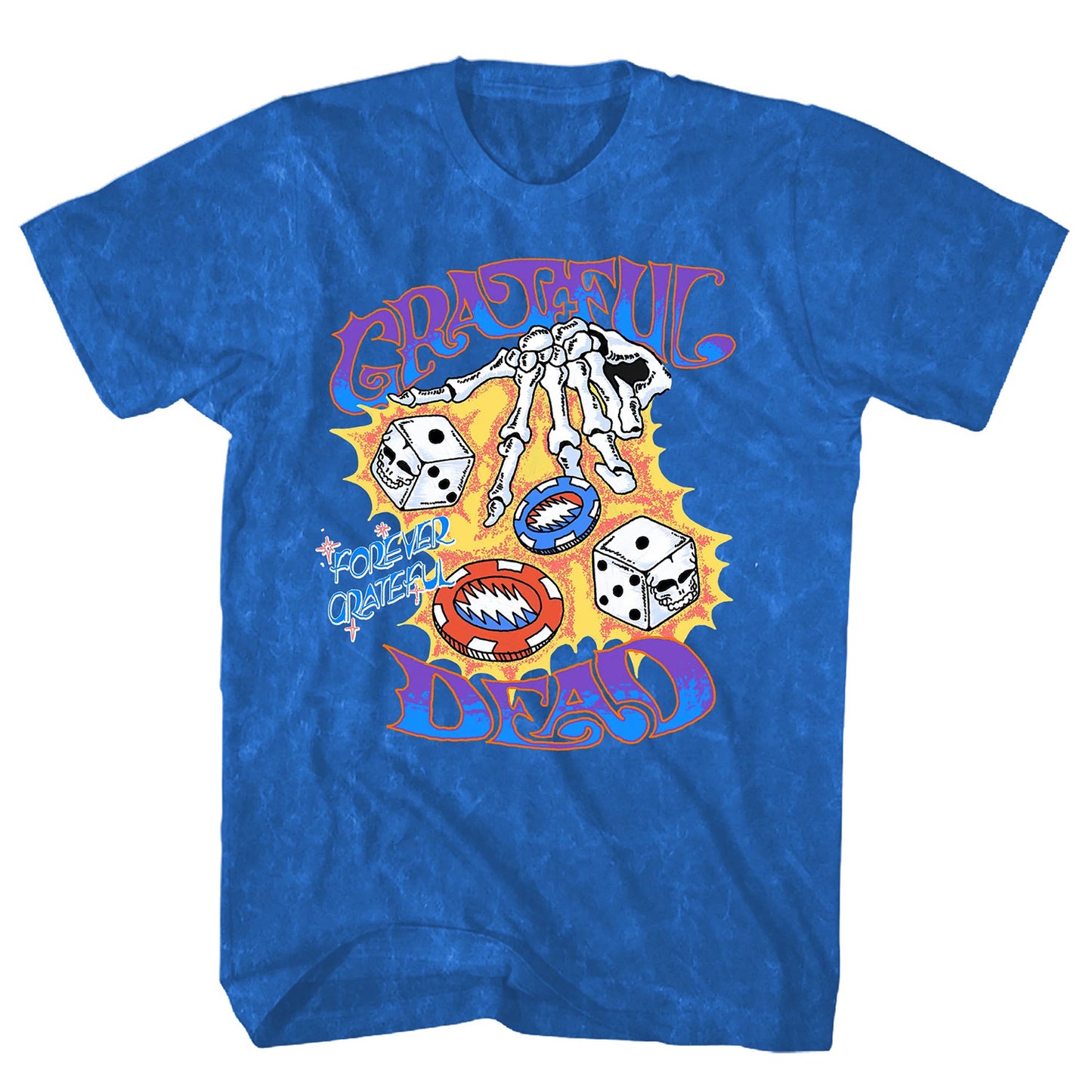 Grateful Dead Las Vegas Sphere Collection On Blue Mineral Wash Tie Dye T-shirt Front