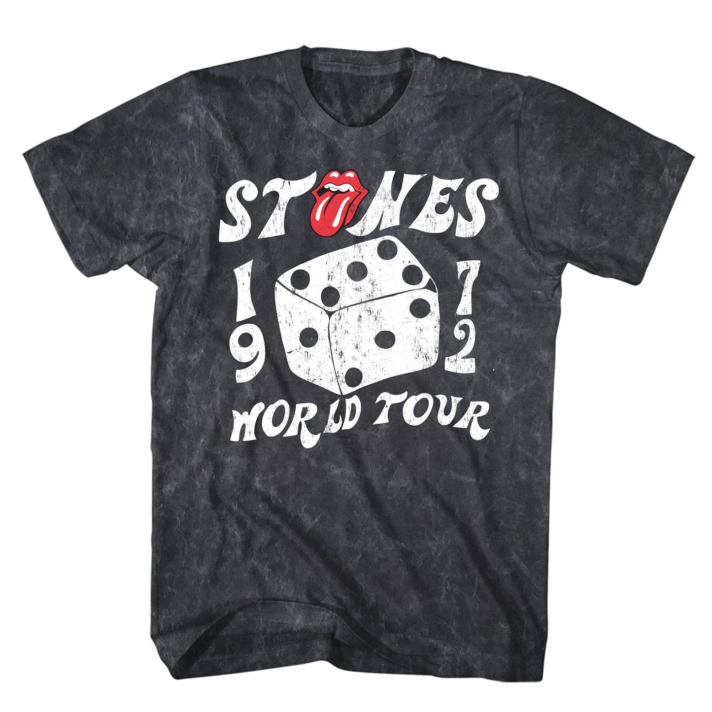 Rolling Stones 1972 World Tour Mineral Wash T-shirt Front