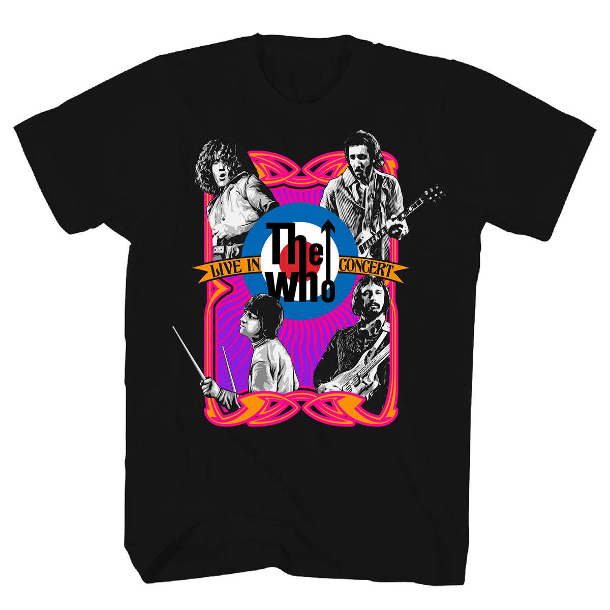 The Who Live In Concert T-shirt Front