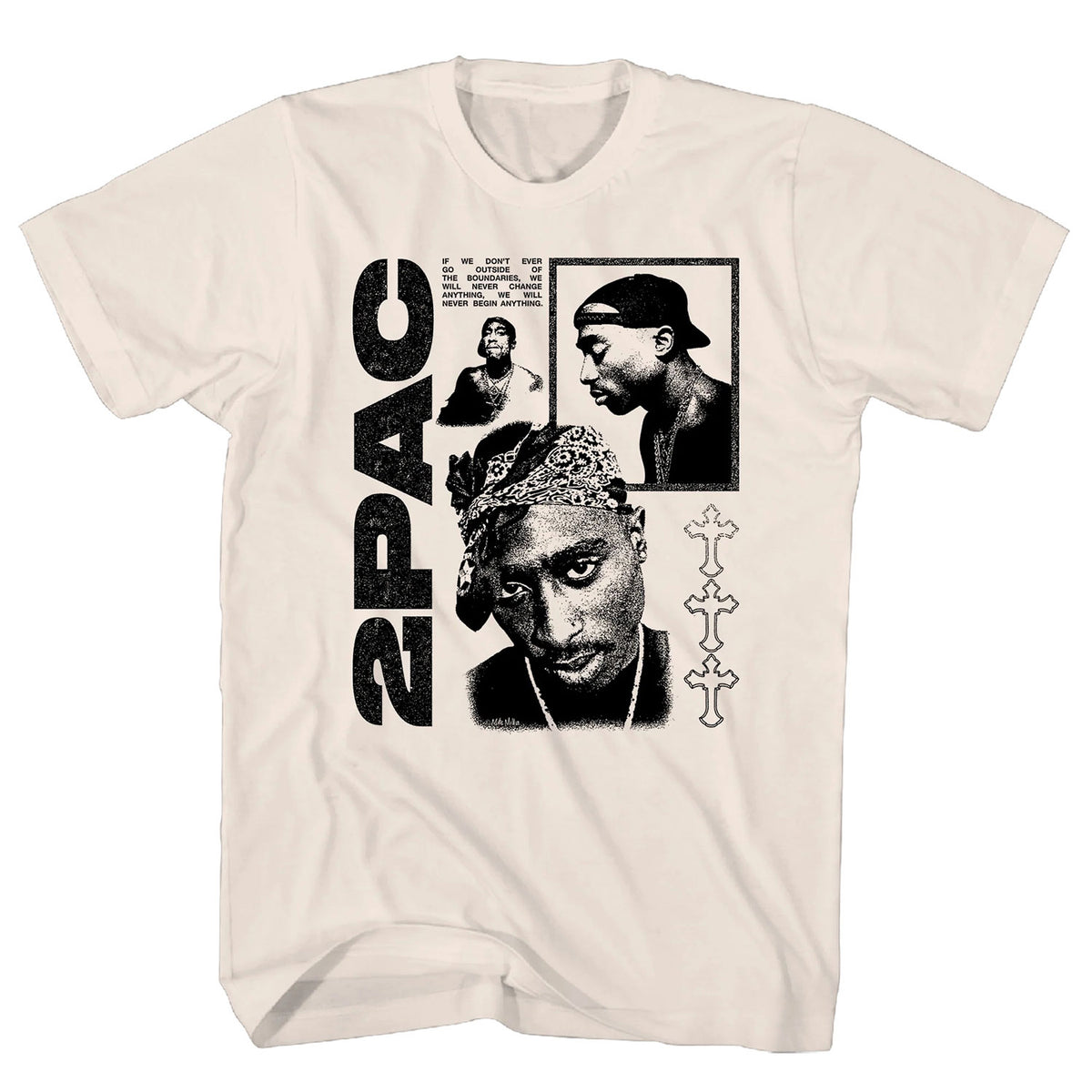 Tupac Photos/Logo T-shirt Front