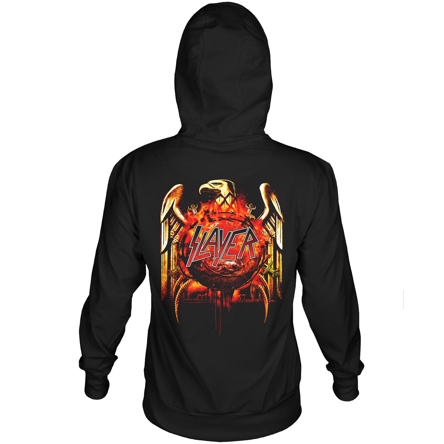 Slayer World Explosion & Eagle Hooded Sweatshirt Back