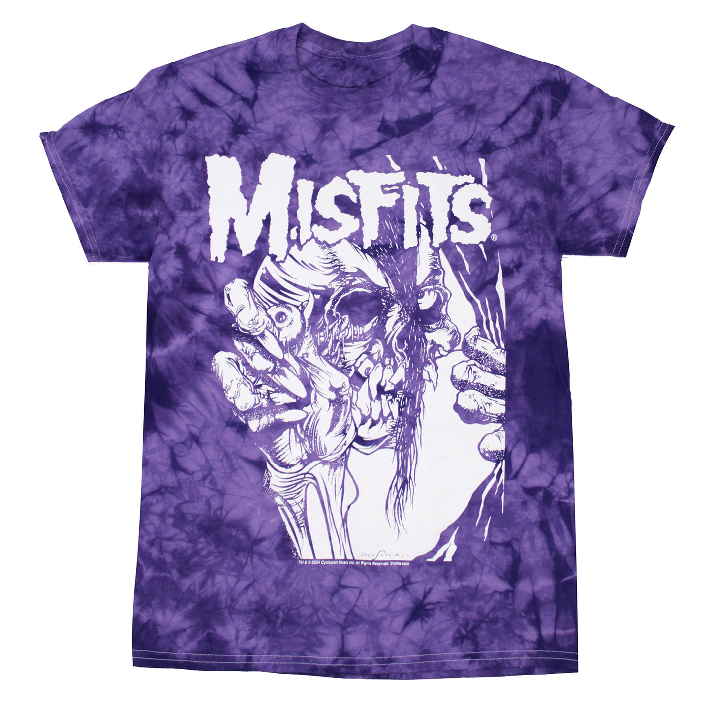 Misfits Eyeball Purple Tie Dye Tie Dye T-shirt Front