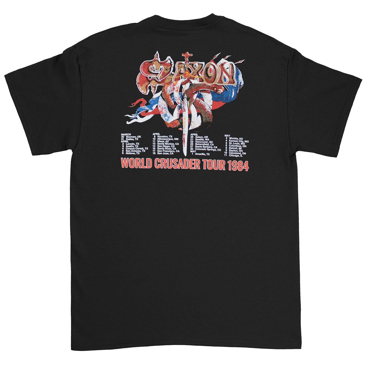 Saxon Vintage Crusader T-shirt Back