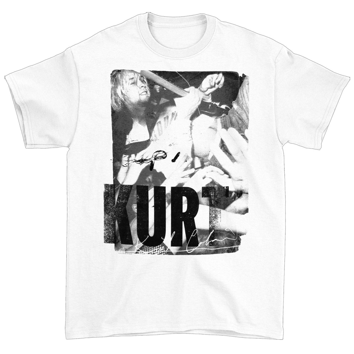 Kurt Cobain Crowd Surfing Slim Fit T-shirt Front