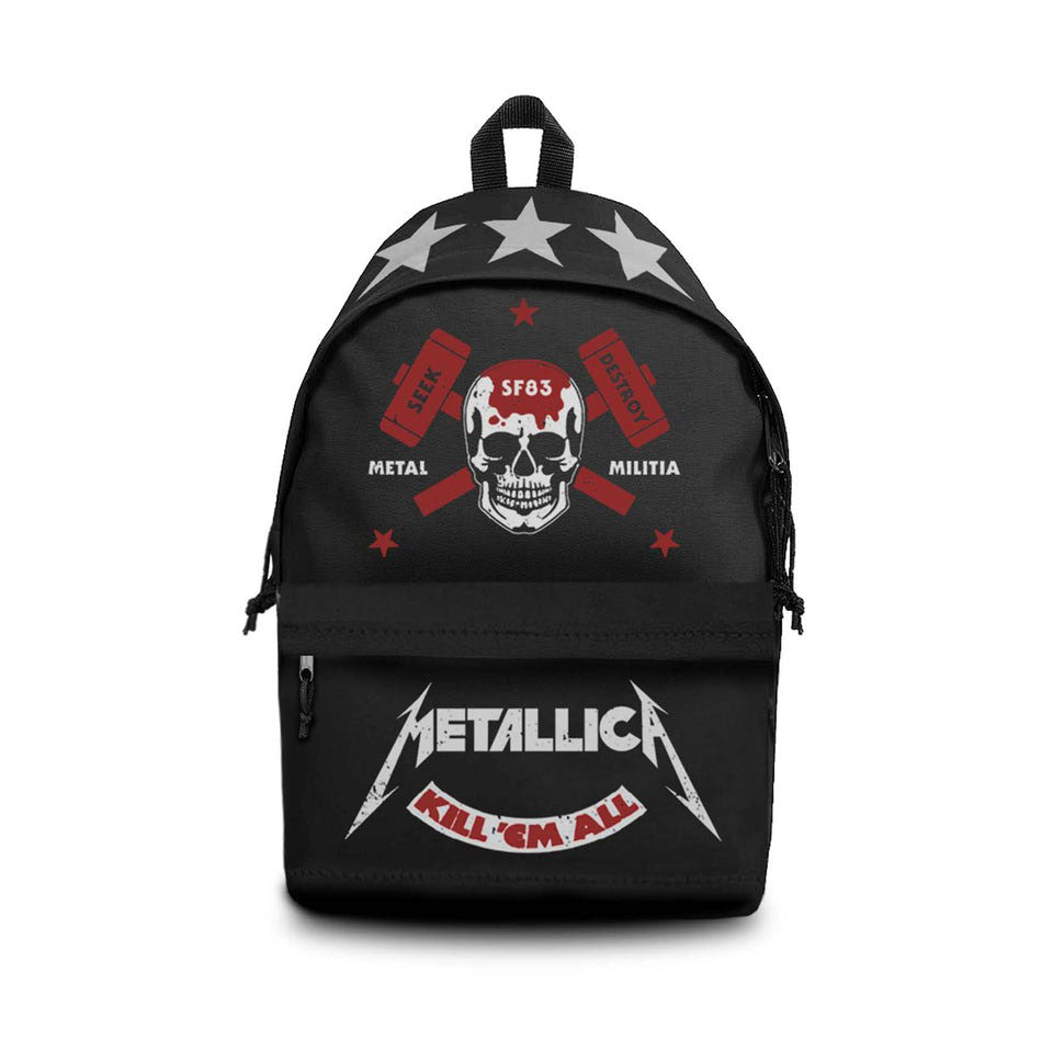 Metallica SF83 Seek Destroy Metal Militia Kill 'Em All Backpack Front