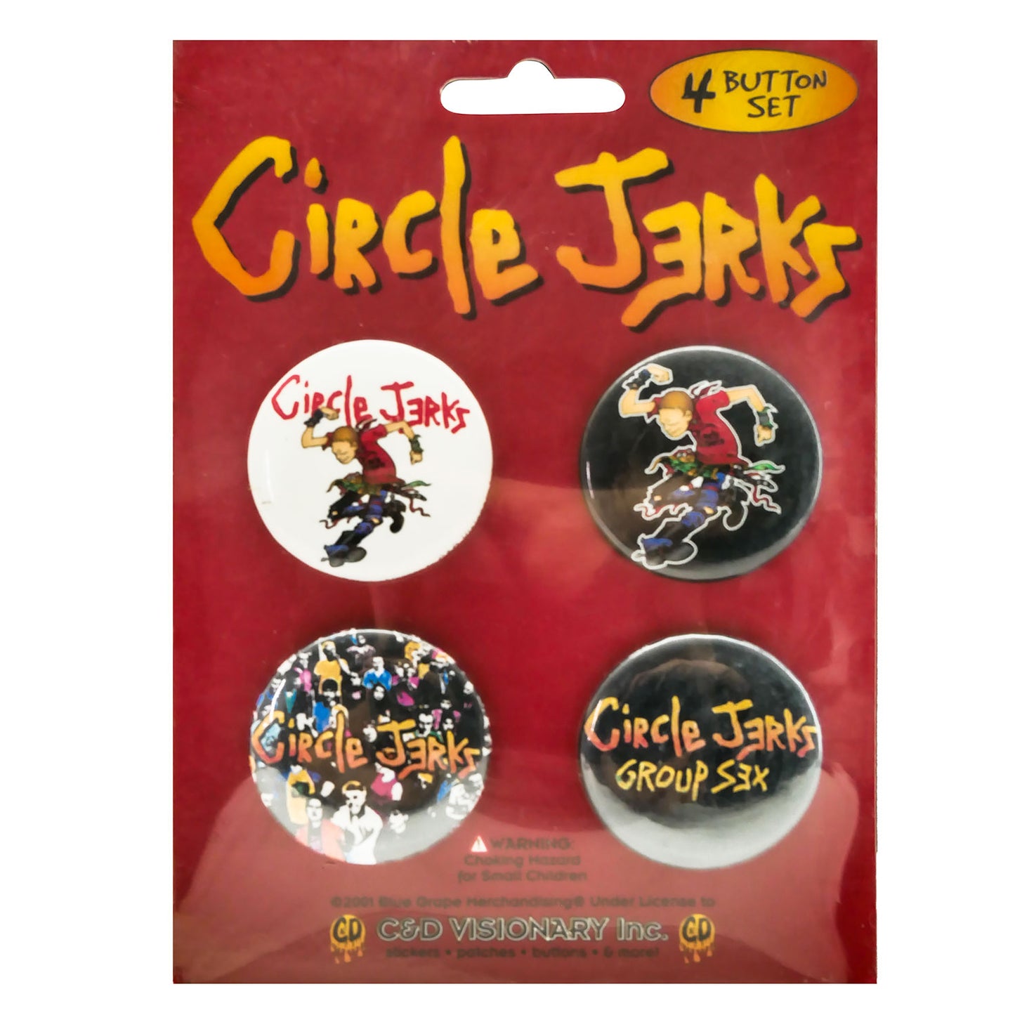 Circle Jerks 4 Button Set Collector Items Front