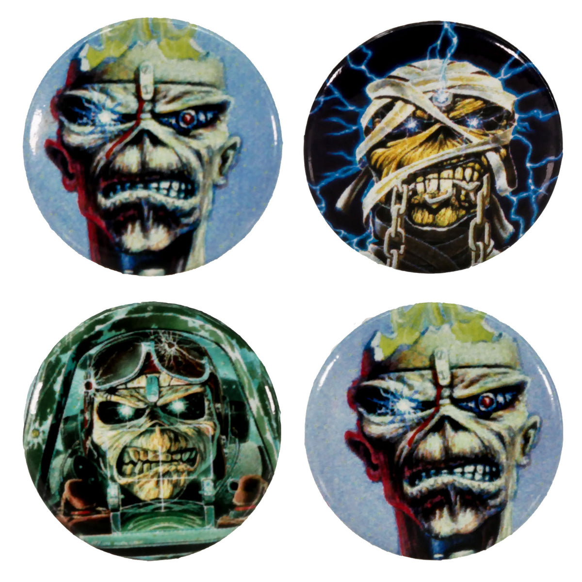 Iron Maiden 4 Piece Button Pack Collector Items Front