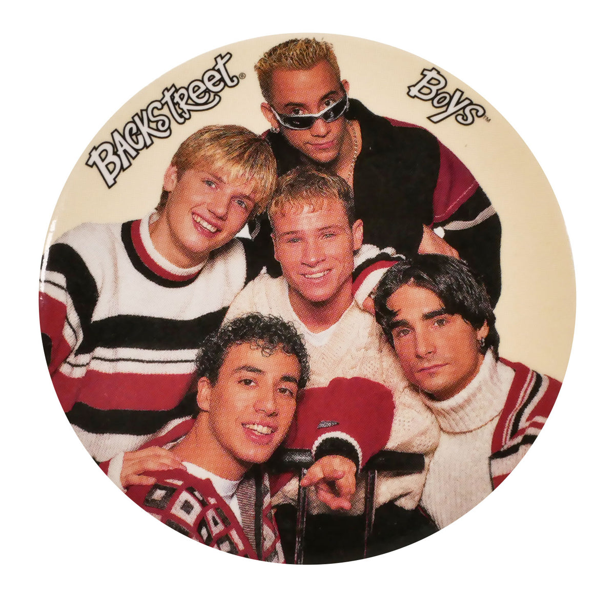 Backstreet Boys Vintage Sweater Photo & Logo Button Front