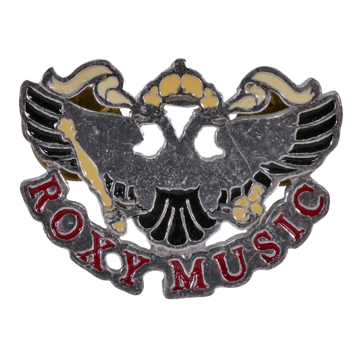 Roxy Music Logo Pewter Pin Badge Front