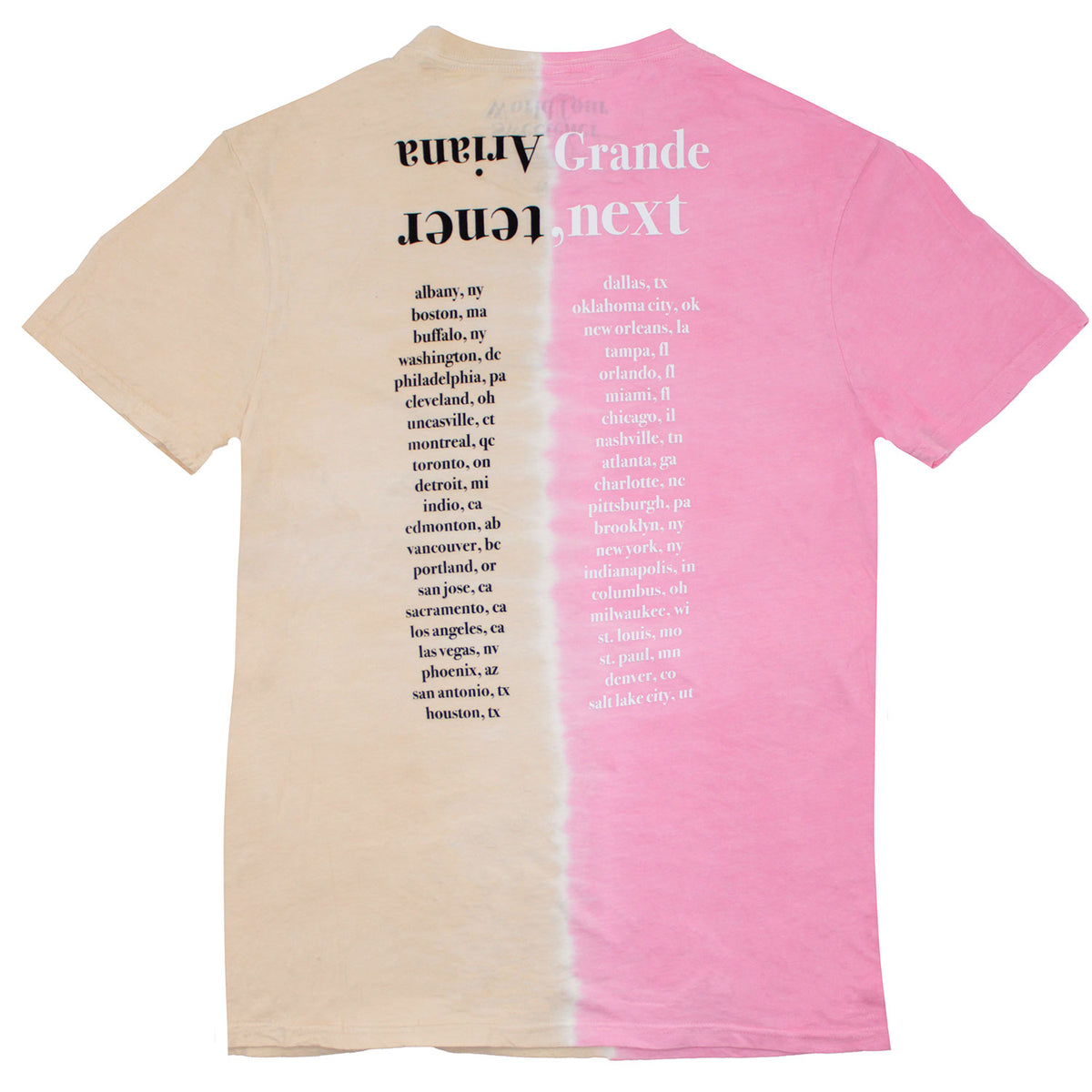 Ariana Grande thank u, next Sweettener World Tour (Unbelievably Soft Tie-Dye) Slim Fit T-shirt Back