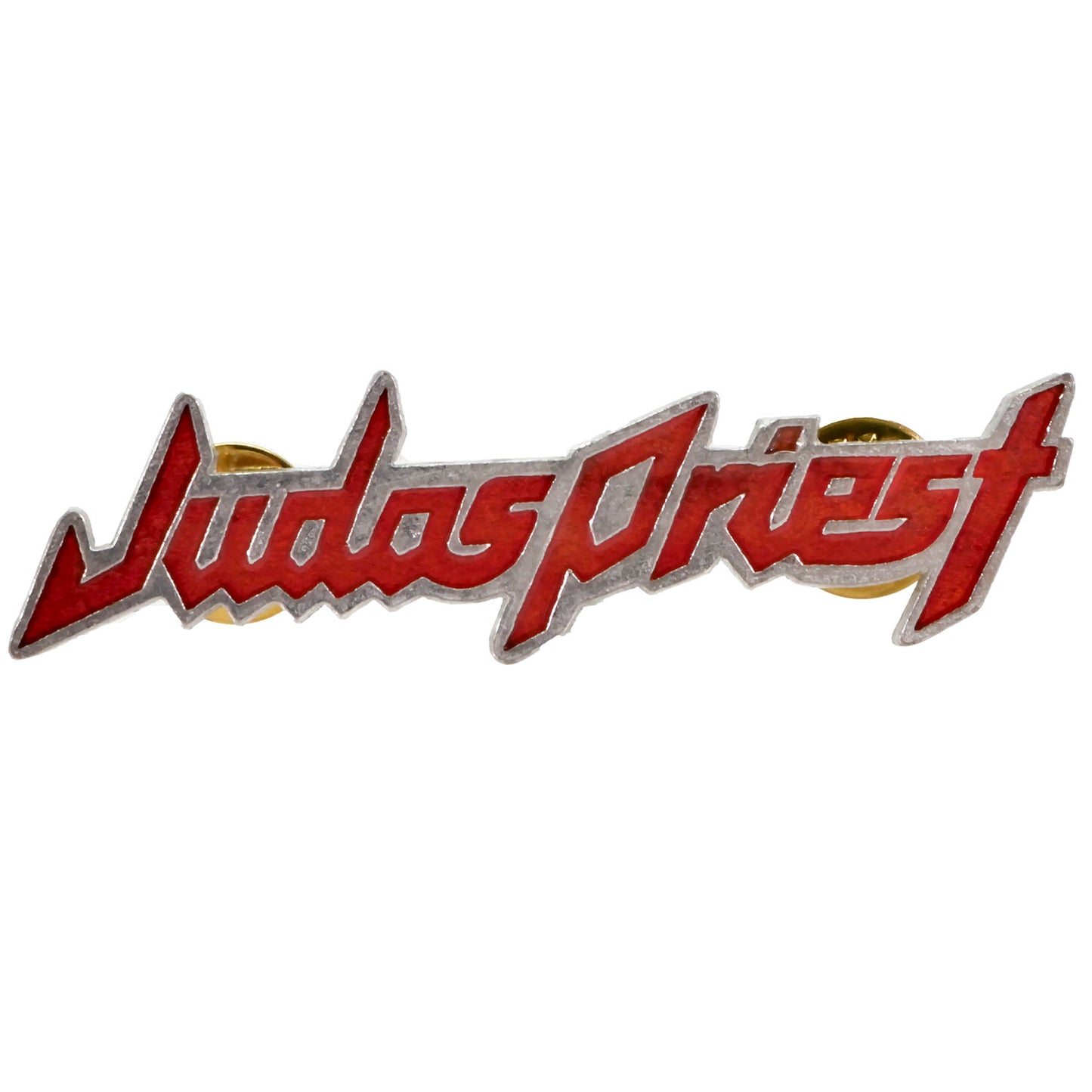 Judas Priest Die Cut Logo Pewter Pin Badge