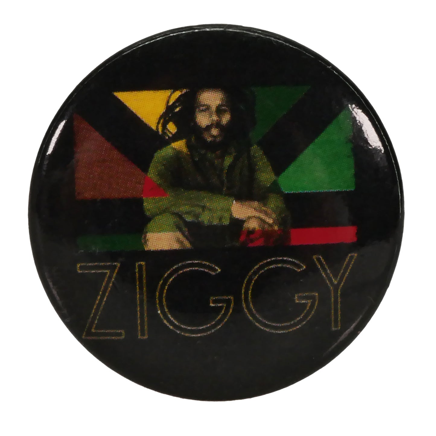 Ziggy Marley Ziggy Logo & Photo Button Front