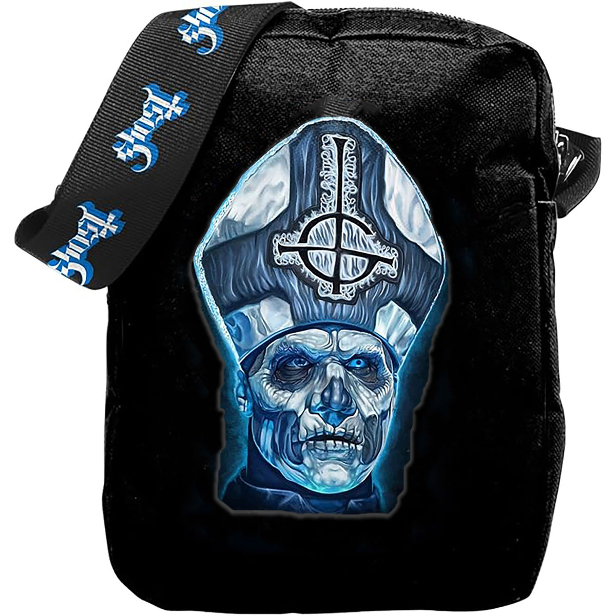 Ghost Papa Blue Crossbody Bag Messenger Bag Front
