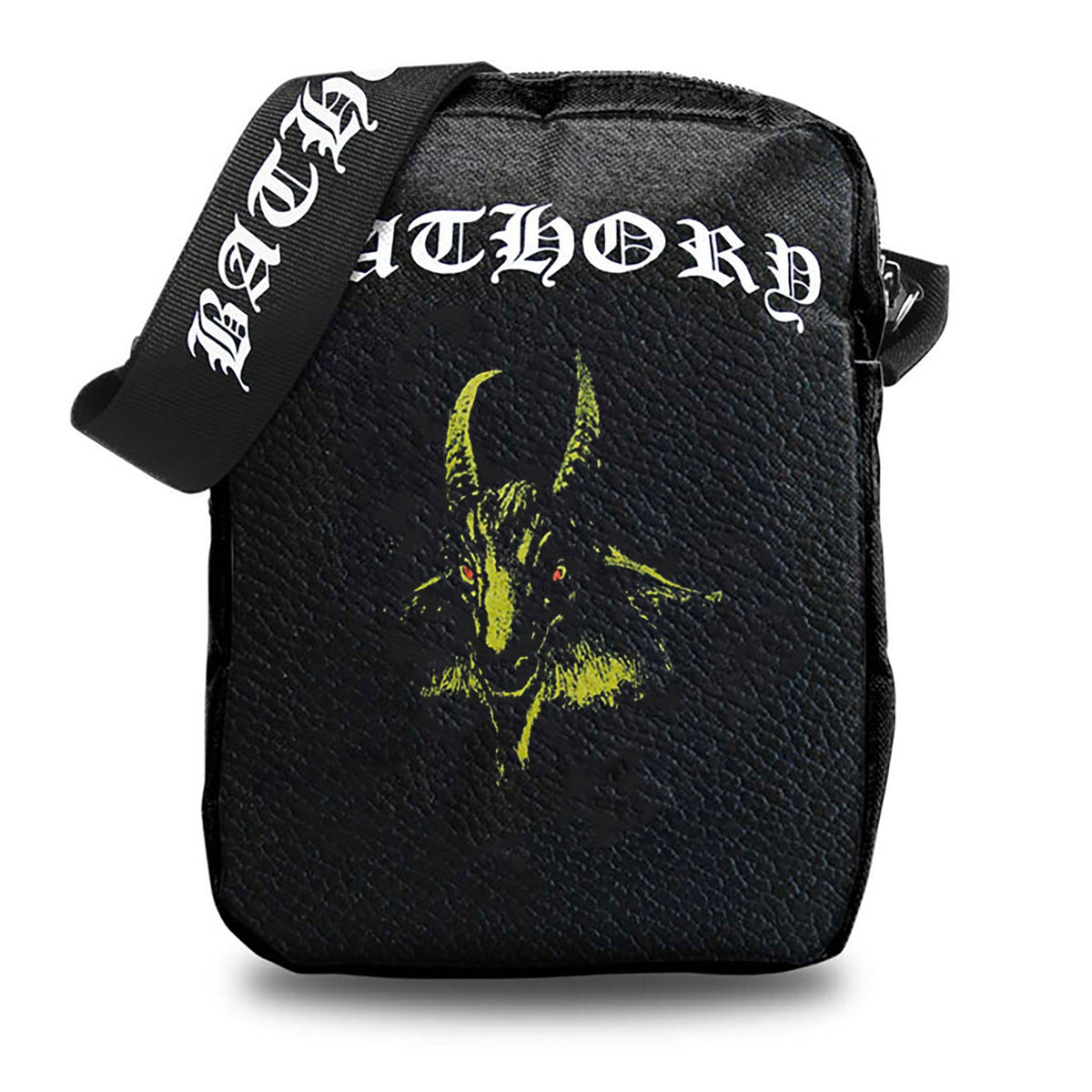 Bathory Yellow Goat With Red Eyes Crossbody Bag Messenger Bag Front
