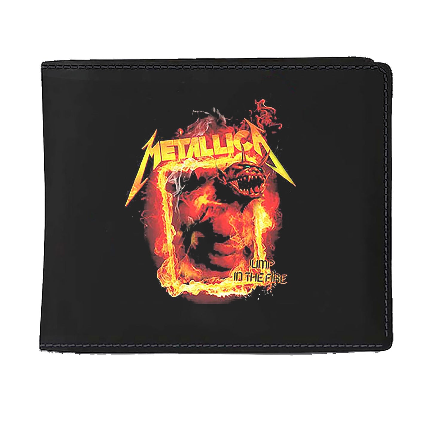 Metallica Jump In The Fire Wallet Bi-Fold Wallet Front