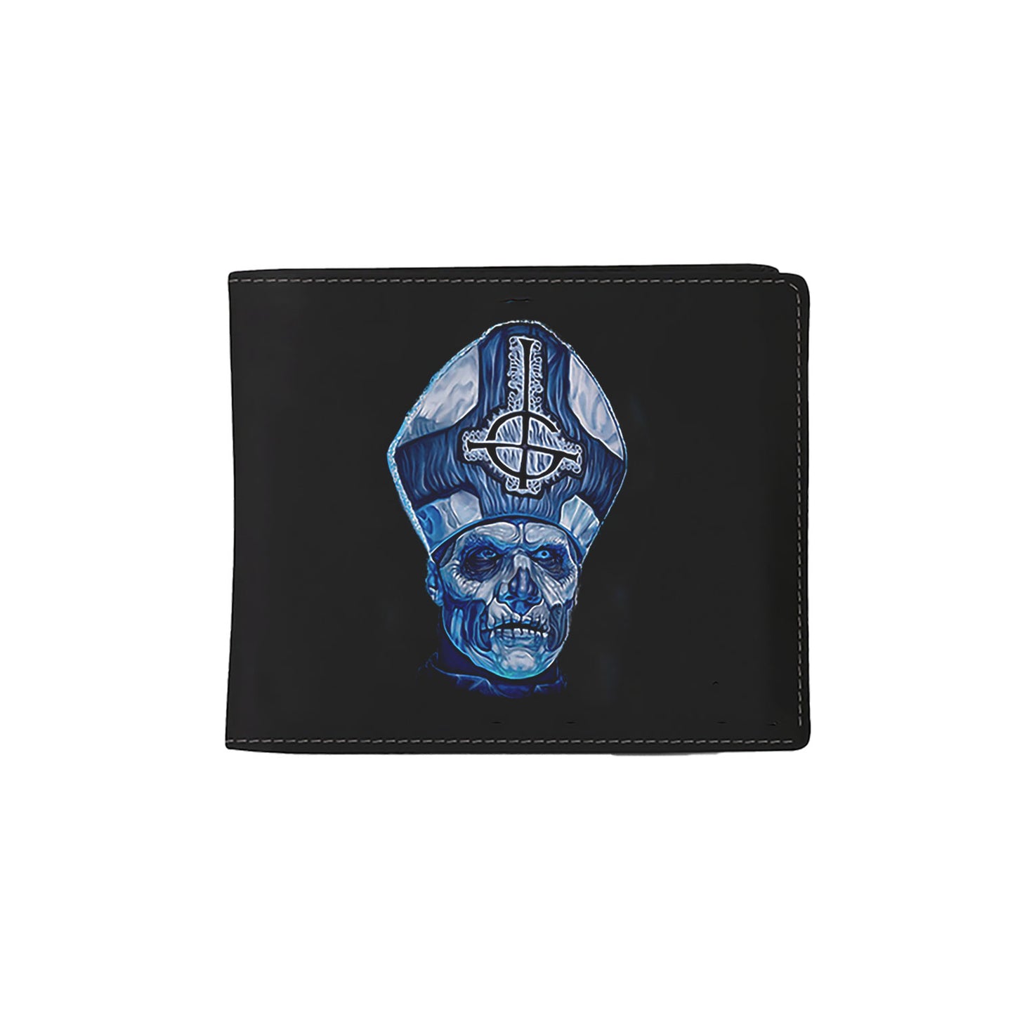 Ghost Papa Blue Wallet Bi-Fold Wallet Front