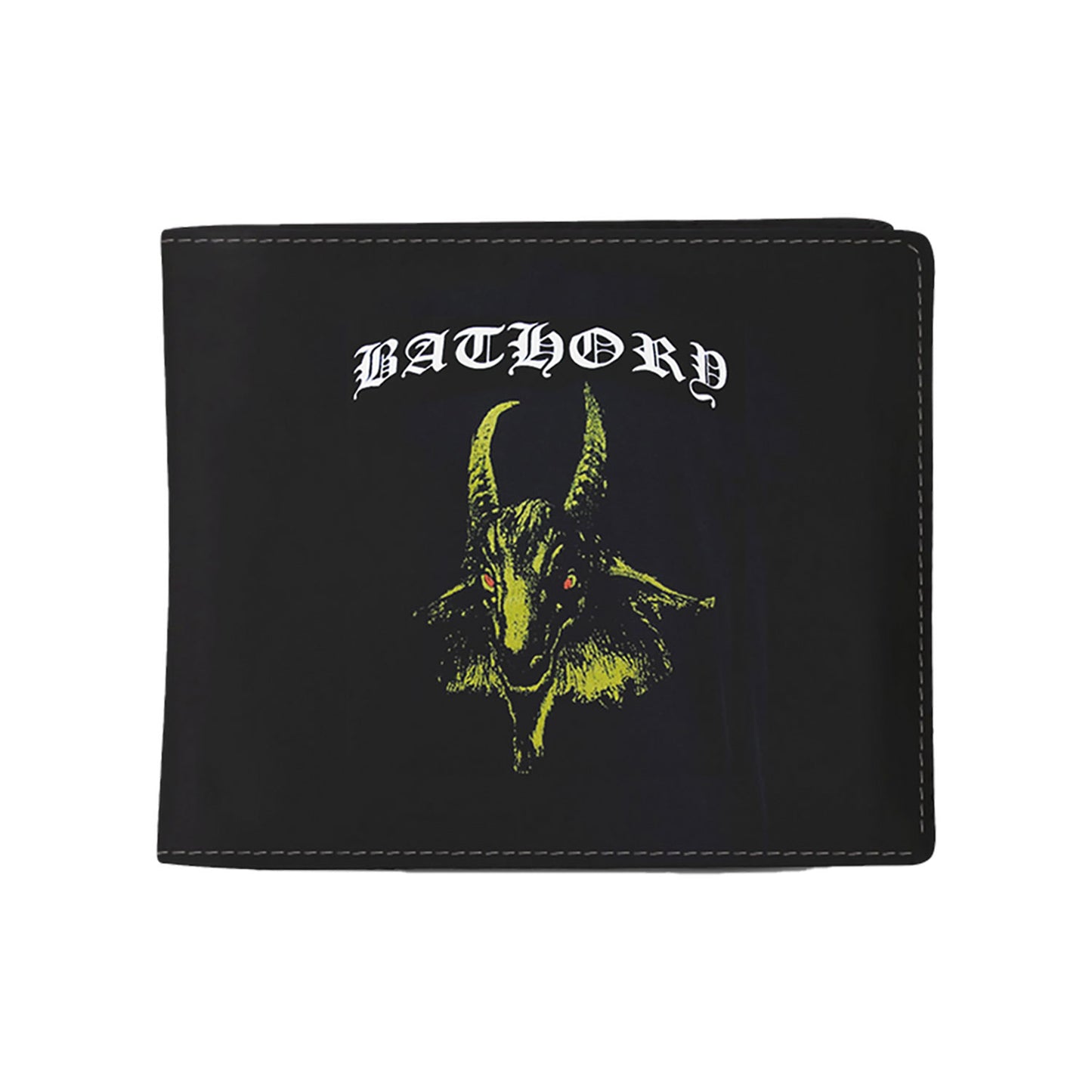 Bathory Yellow Goat With Red Eyes Wallet Bi-Fold Wallet Front