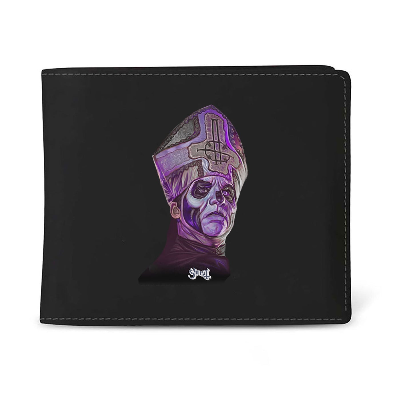 Ghost Papa Purple Wallet Bi-Fold Wallet Front