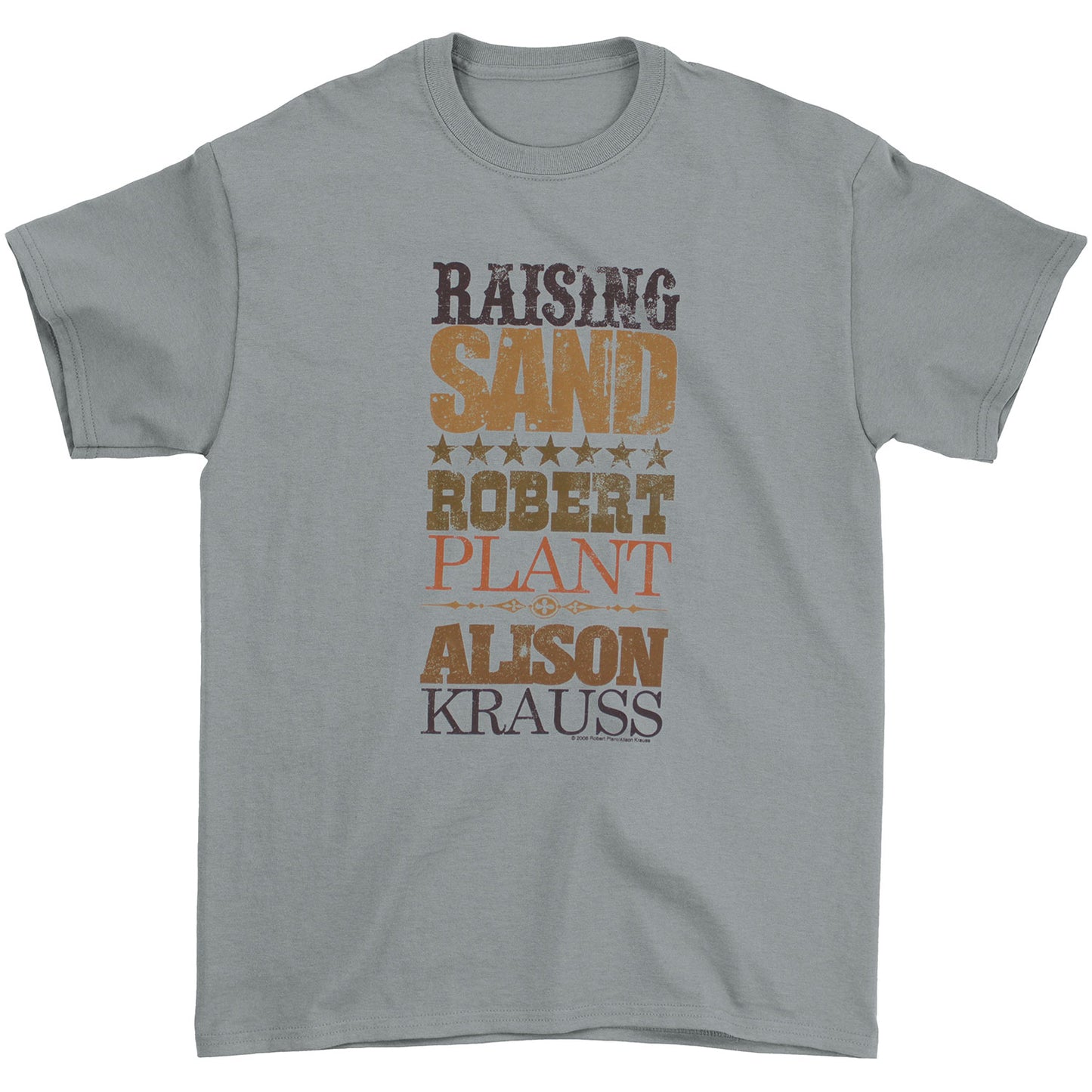 Robert Plant Stacked Raising Sand Alison Krauss Slim Fit T-shirt Front