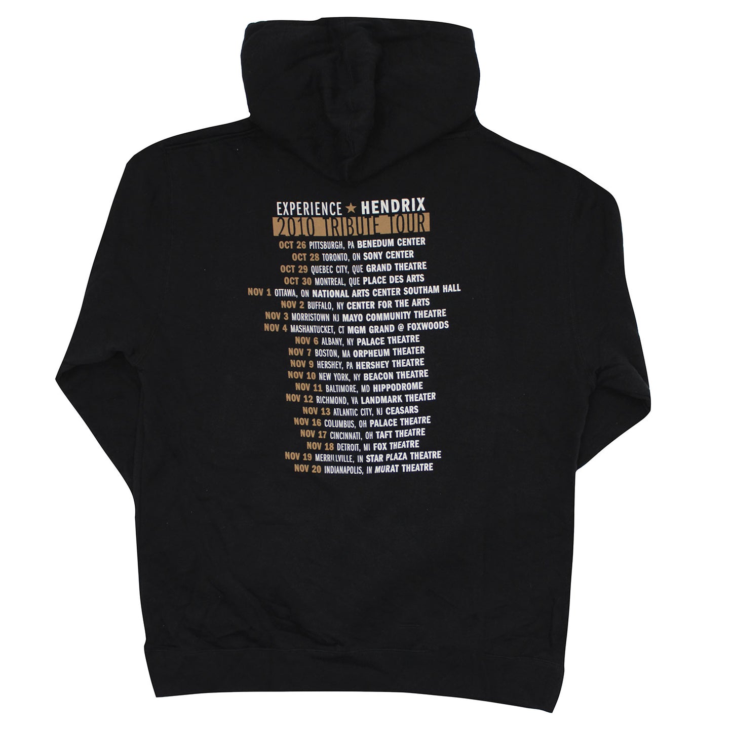 West Coast Seattle Boy Experience Hendrix 2010 Tribute Tour Hooded Sweatshirt