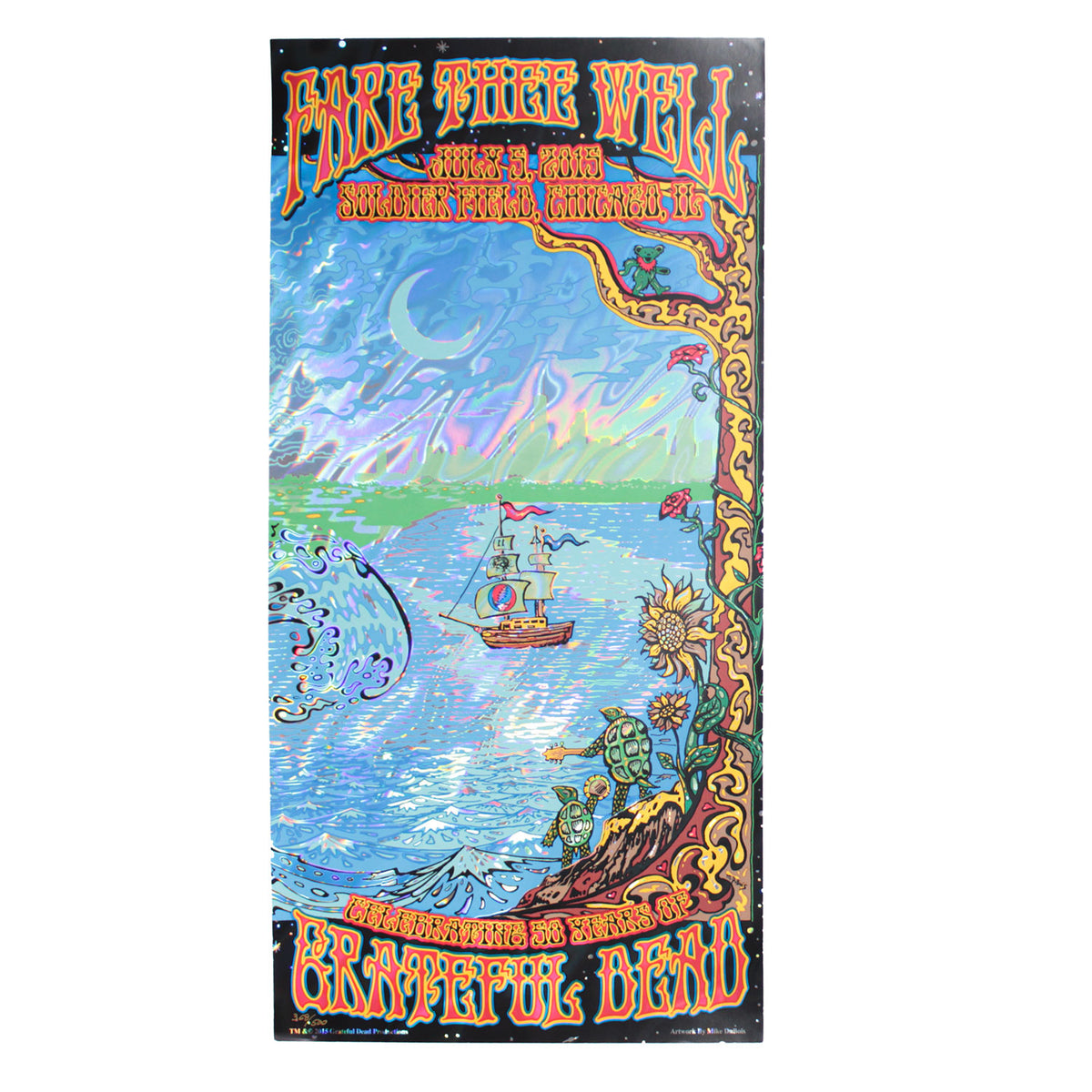 Grateful Dead Fare Thee Well July 5 by Mike DuBois Limited Screenprint Front