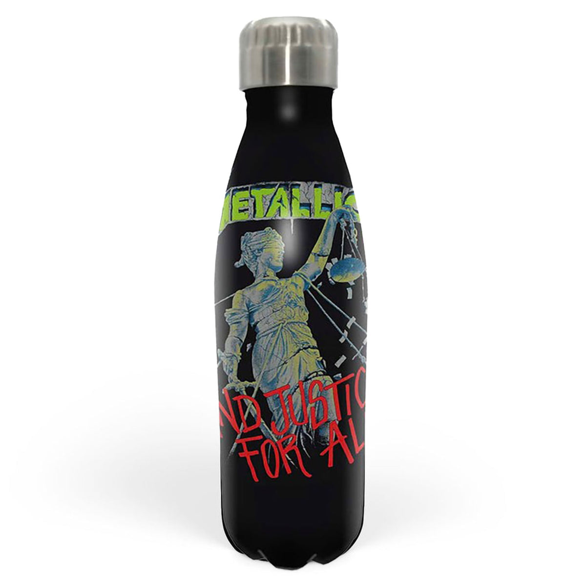Metallica ...And Justice For All Drink Bottle Water Bottle Front