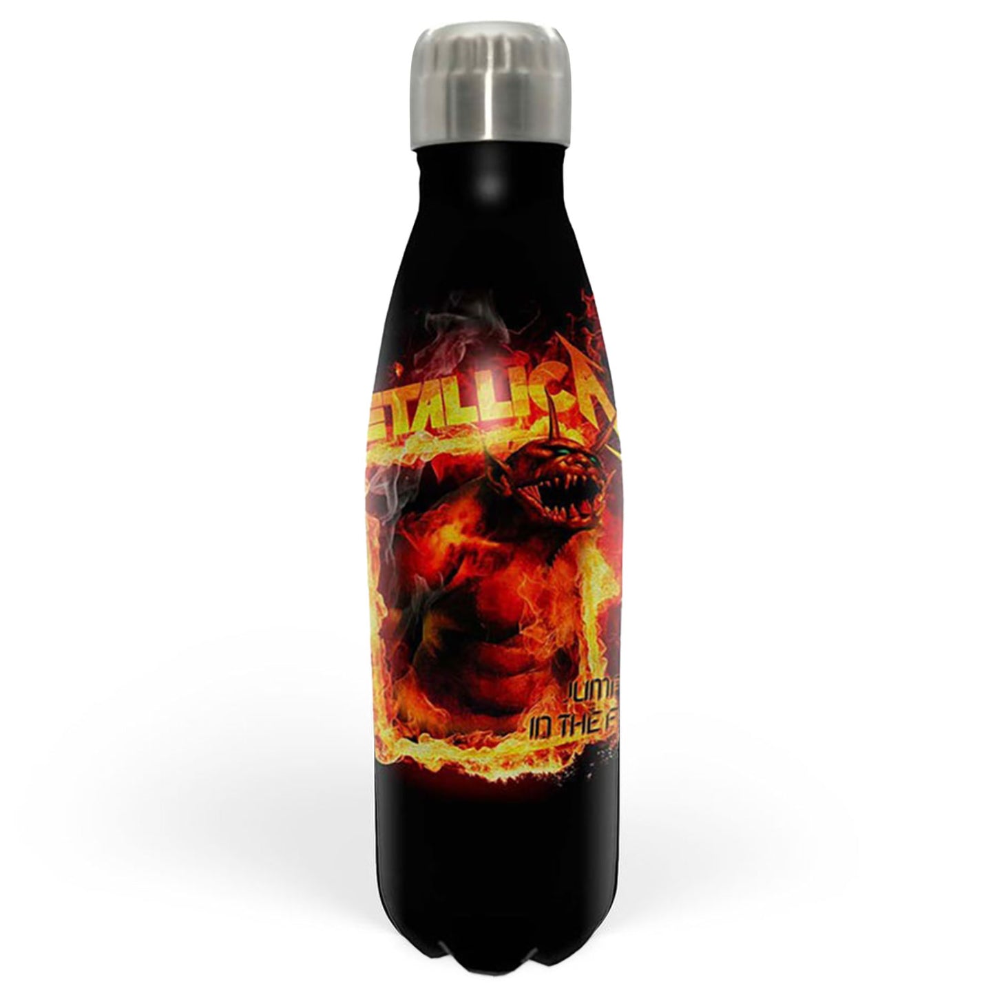 Metallica Jump In The Fire Drink Bottle Water Bottle Front