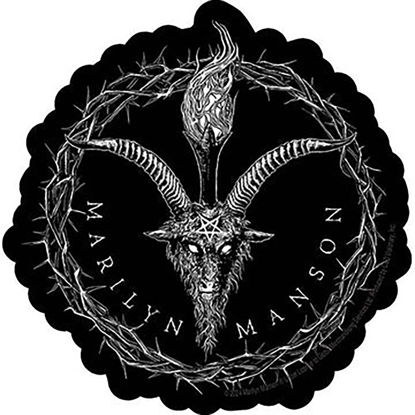 Marilyn Manson Bapho Head Sticker Front