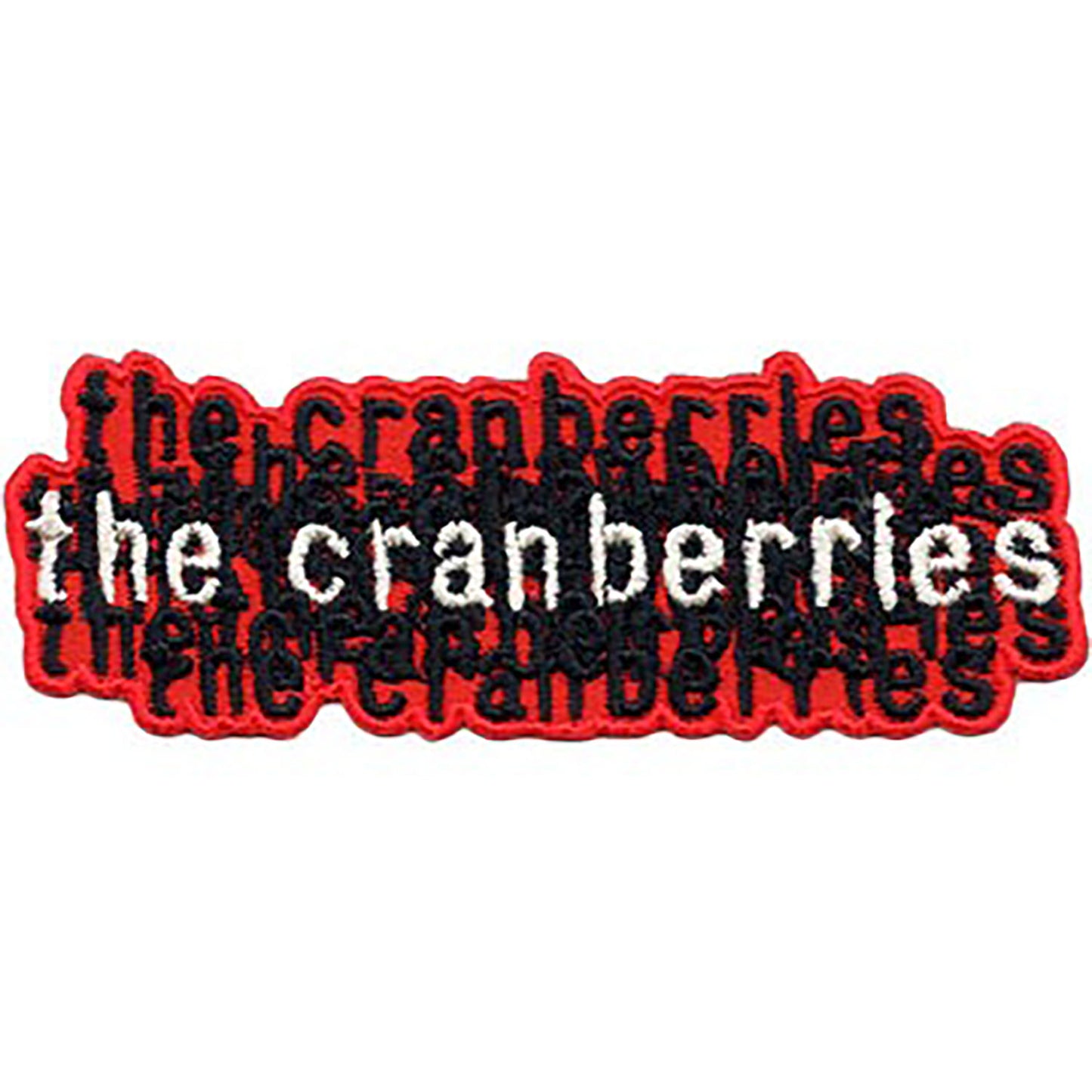 The Cranberries Stacked Logo Embroidered Patch Front