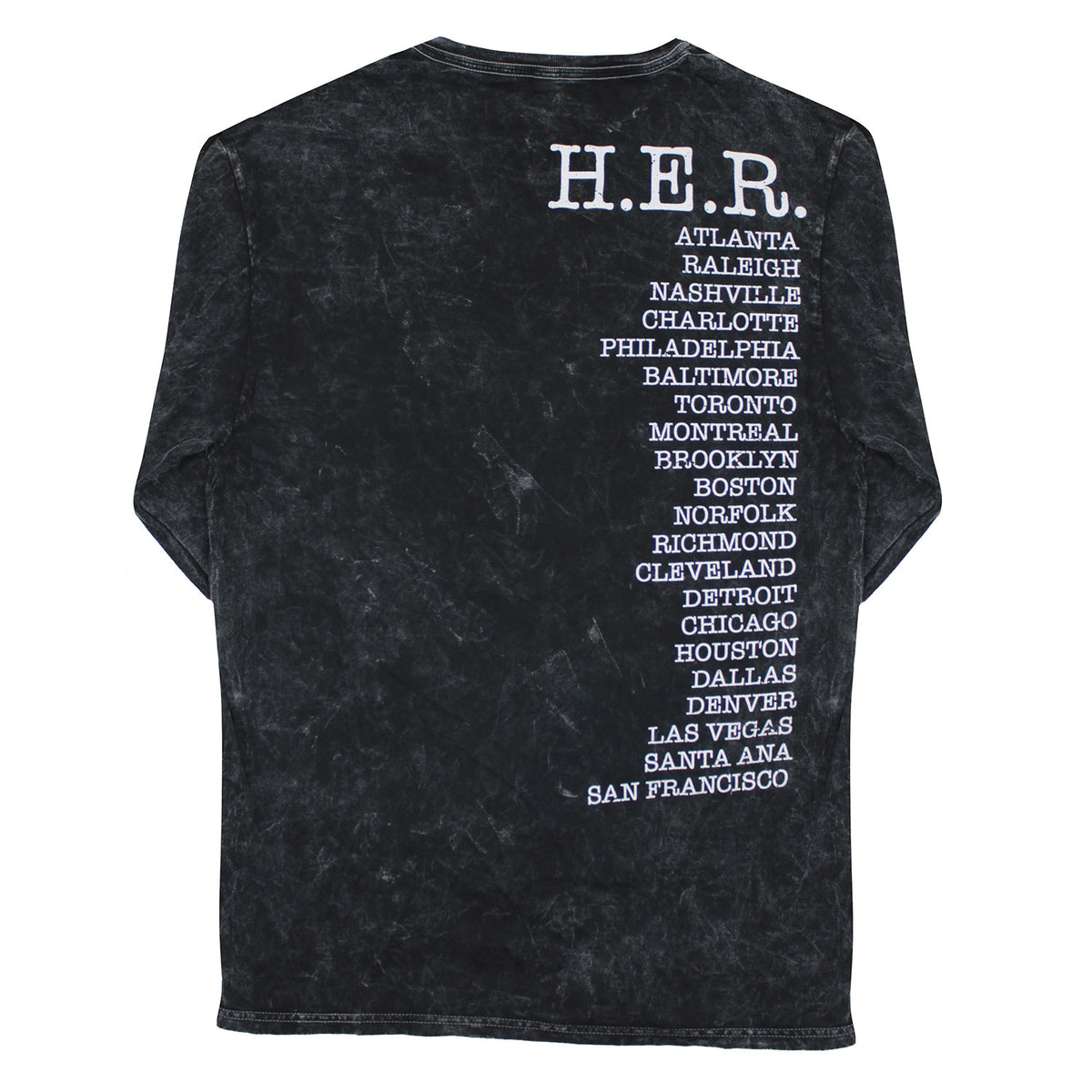 H.E.R. damage Tie Dye Long Sleeve Back