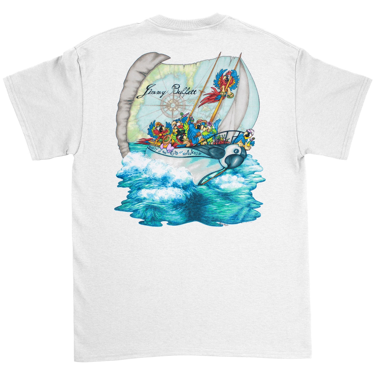 Jimmy Buffett Party At The End Of The World Tour 2006 T-shirt Back