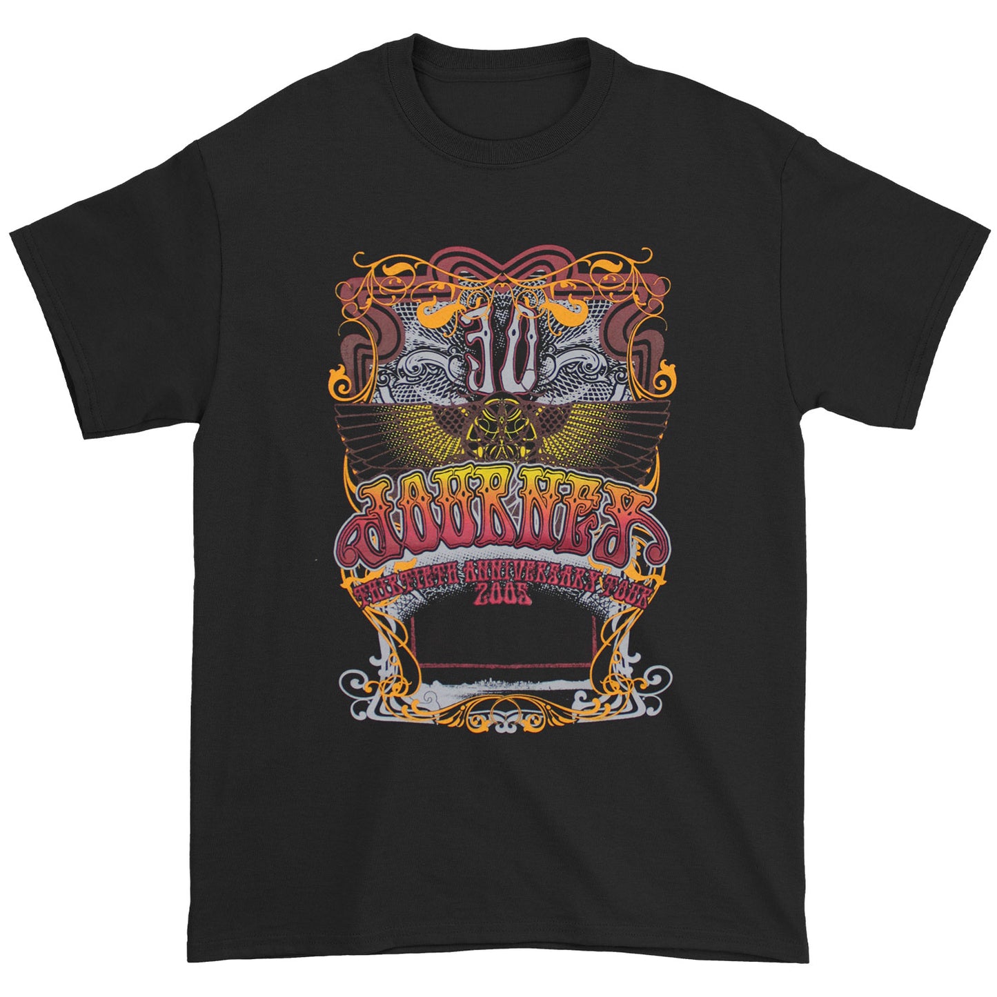 Journey 30 Thirtieth Anniversary Tour 2005 (Black) Slim Fit T-shirt Front