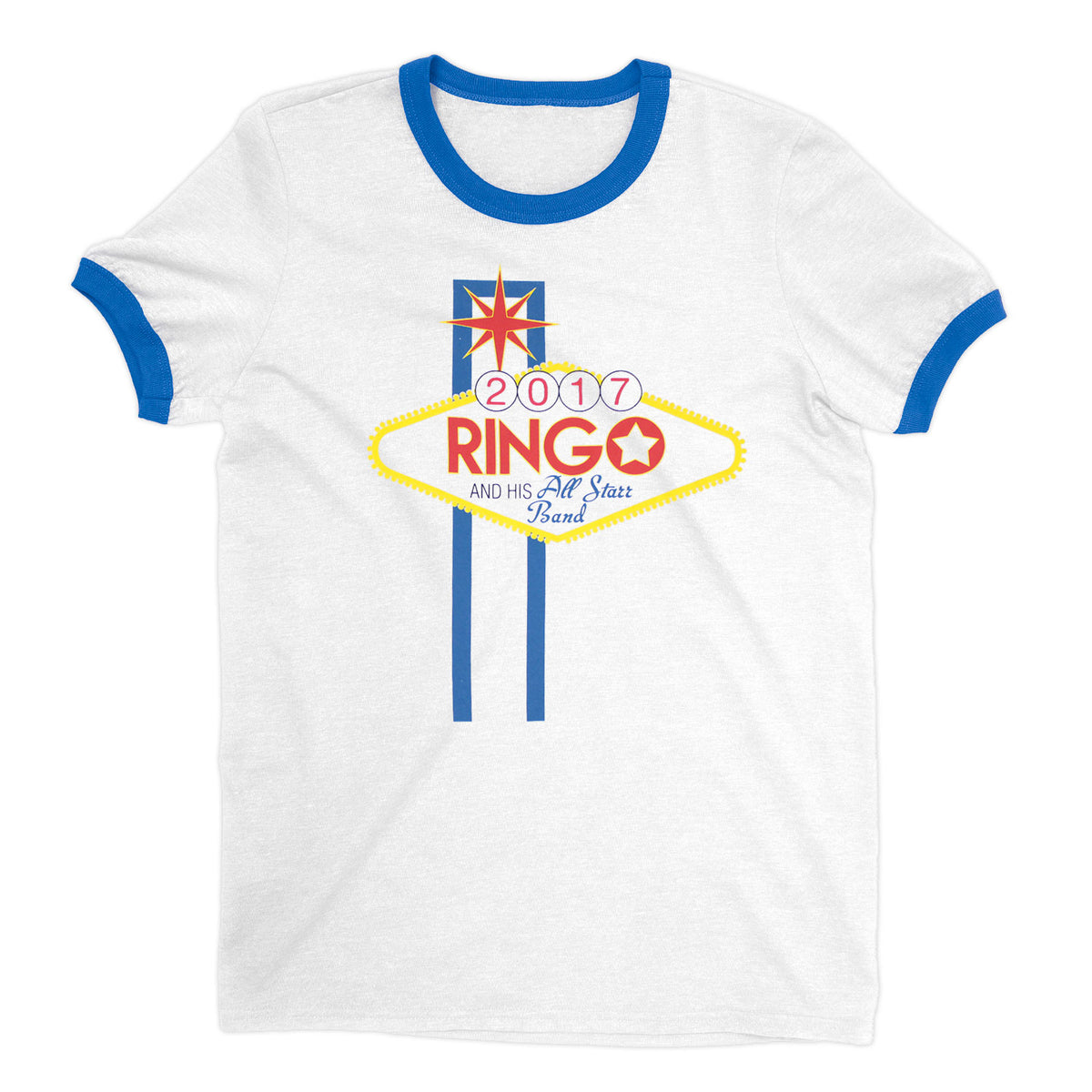 Ringo Starr 2017 Ringo And His All Stars Band Ringer T-shirt Front