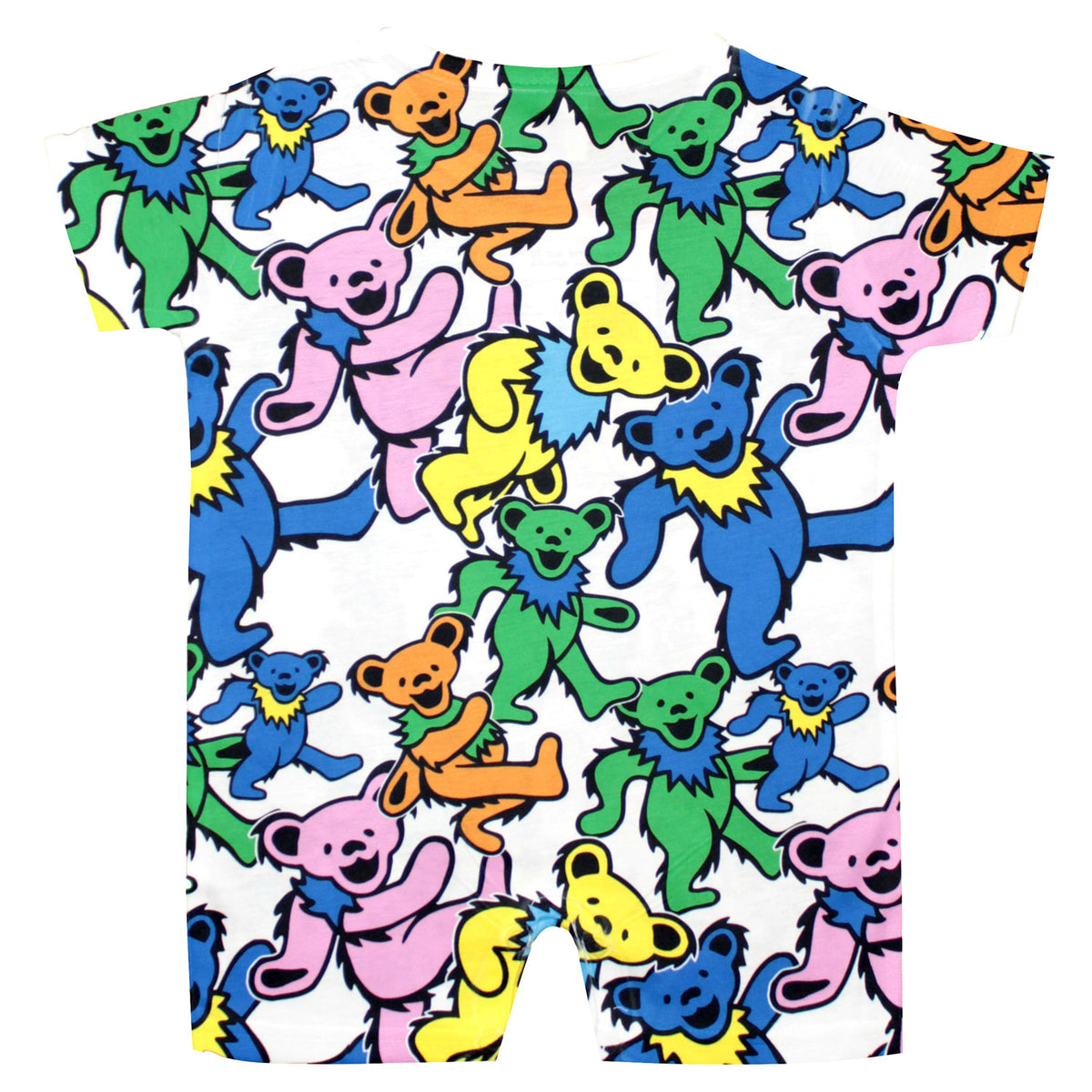 Grateful Dead Swirling Bears Romper Bodysuit Back