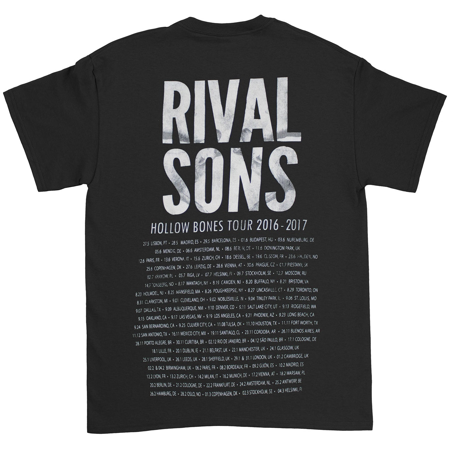 Rival Sons Hollow Bones Tour 2016 - 2017 Slim Fit T-shirt Back