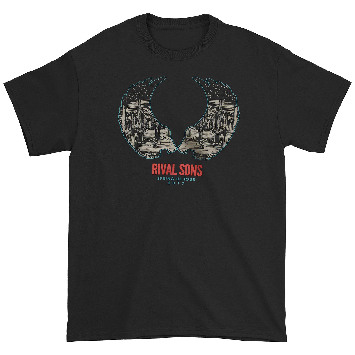 Rival Sons Spring US Tour 2017 Slim Fit T-shirt Front