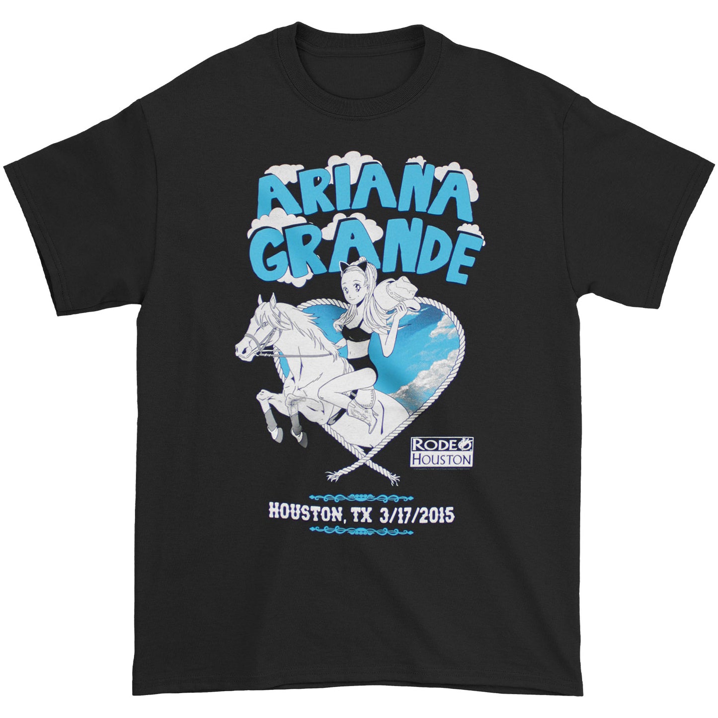 Ariana Grande Anime Rodeo Houston, TX 37/17/2015 Slim Fit T-shirt Front